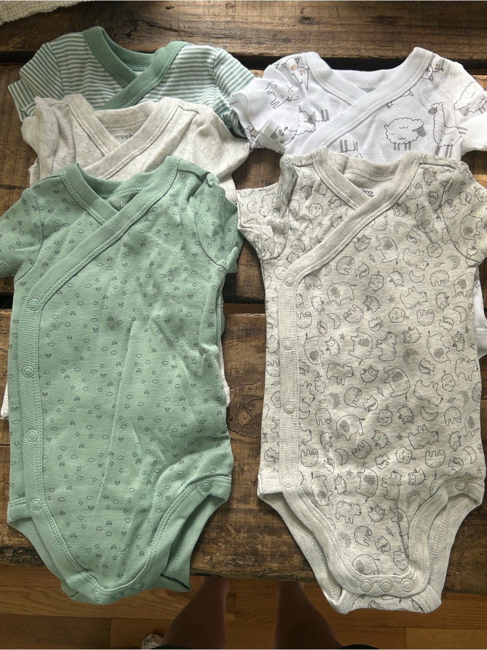 100% cotton kimono onesies 0-3 month lot